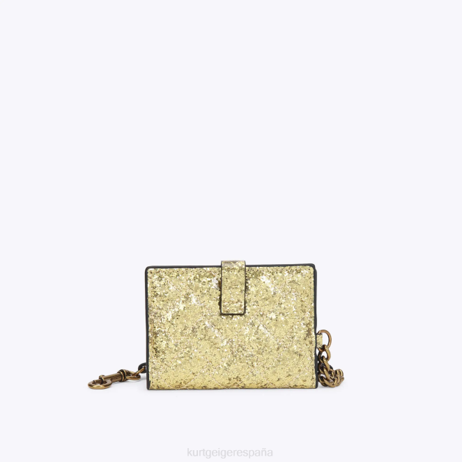 Kurt Geiger mujer tarjeta espejo de londres kensington 2LPR566 | bolsas oro